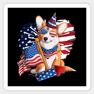 Funny 4th Of July 2021 Fourth Of July For Men's And Women's For 4th Of July Dog Lovers T-Shirt Sticker